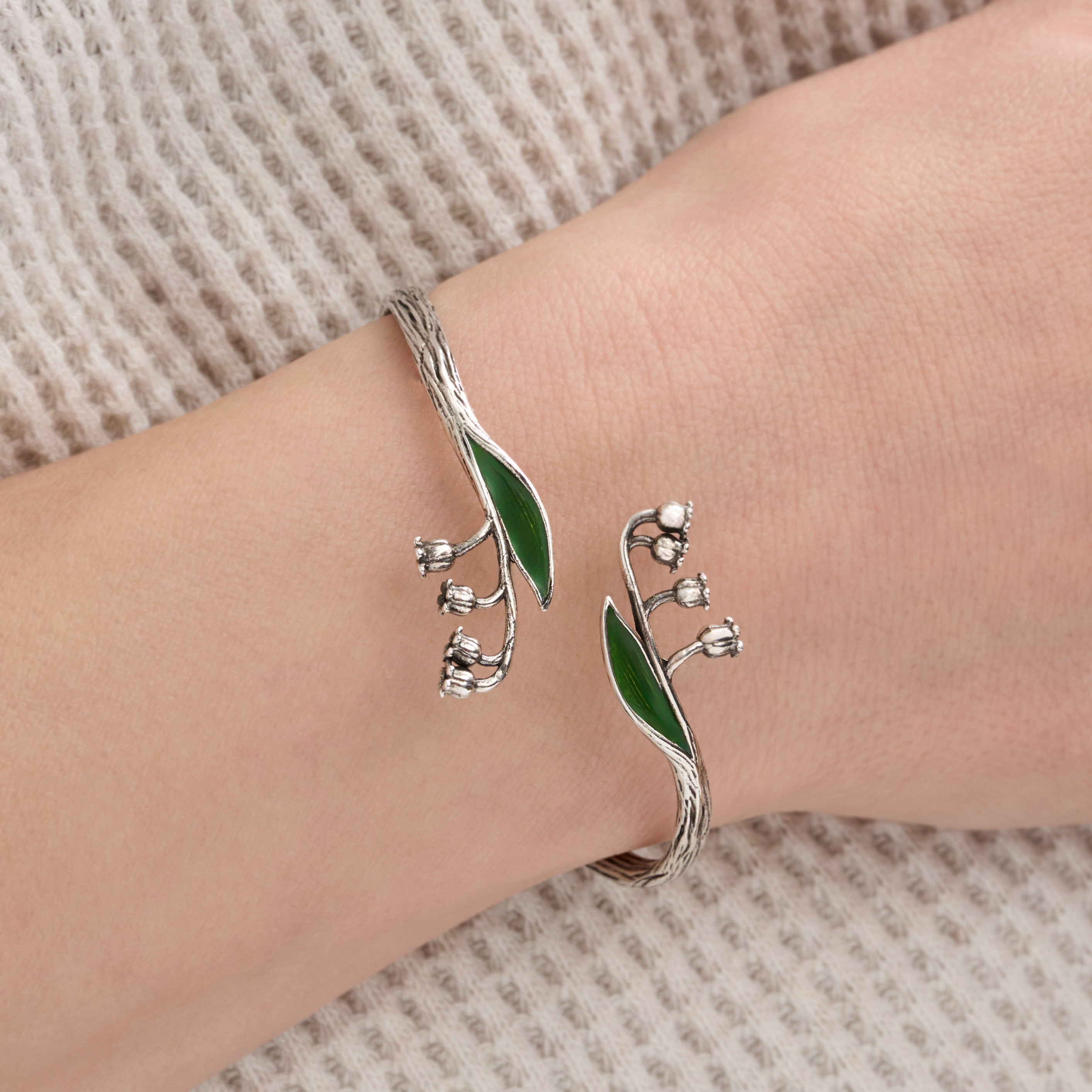 Enamel Lily of the Valley Cuff Bracelet – Chadds Ford Jewelry