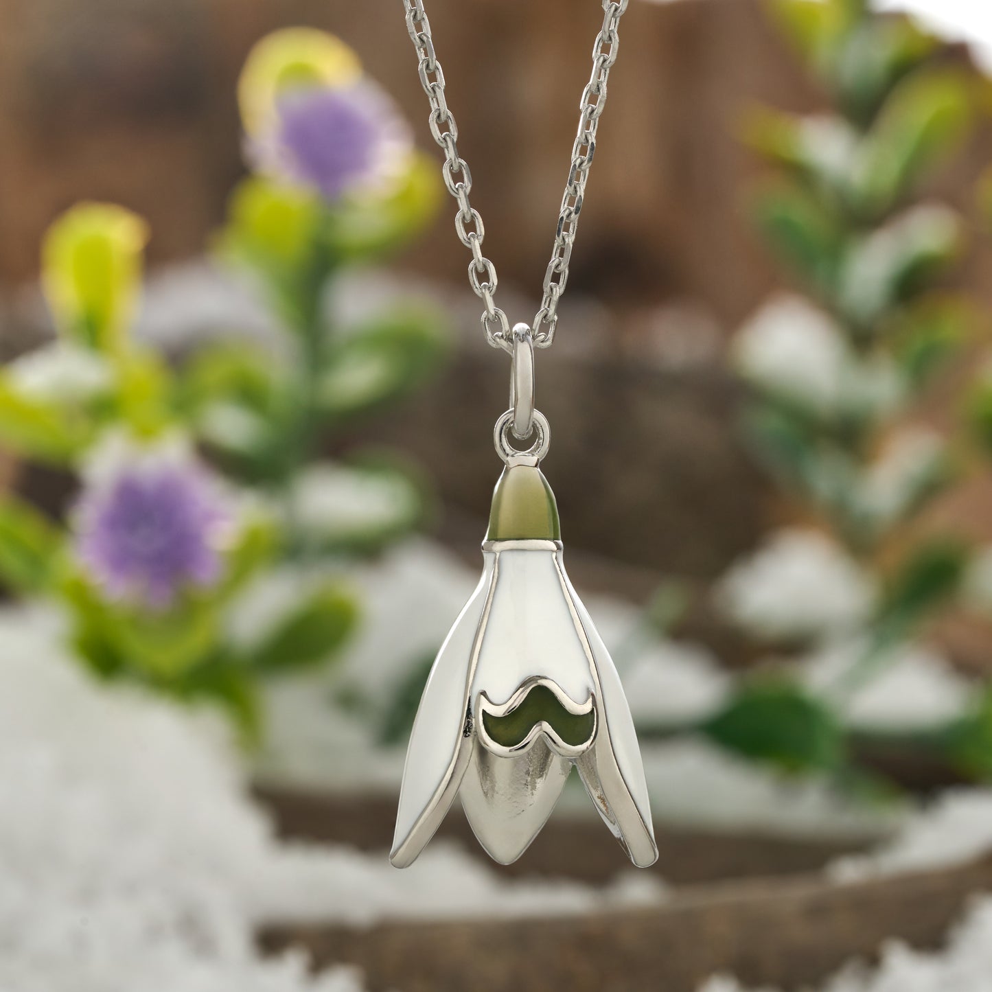 Enamel Snowdrop Flower Gift Set