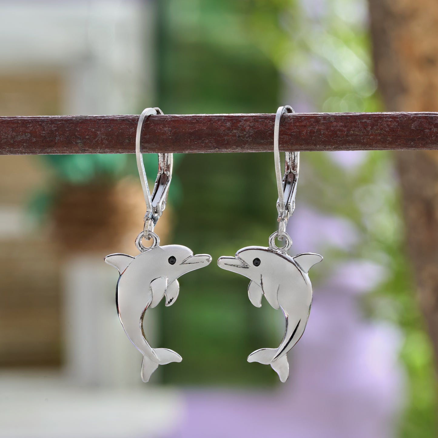 Dolphin Leverback Earrings