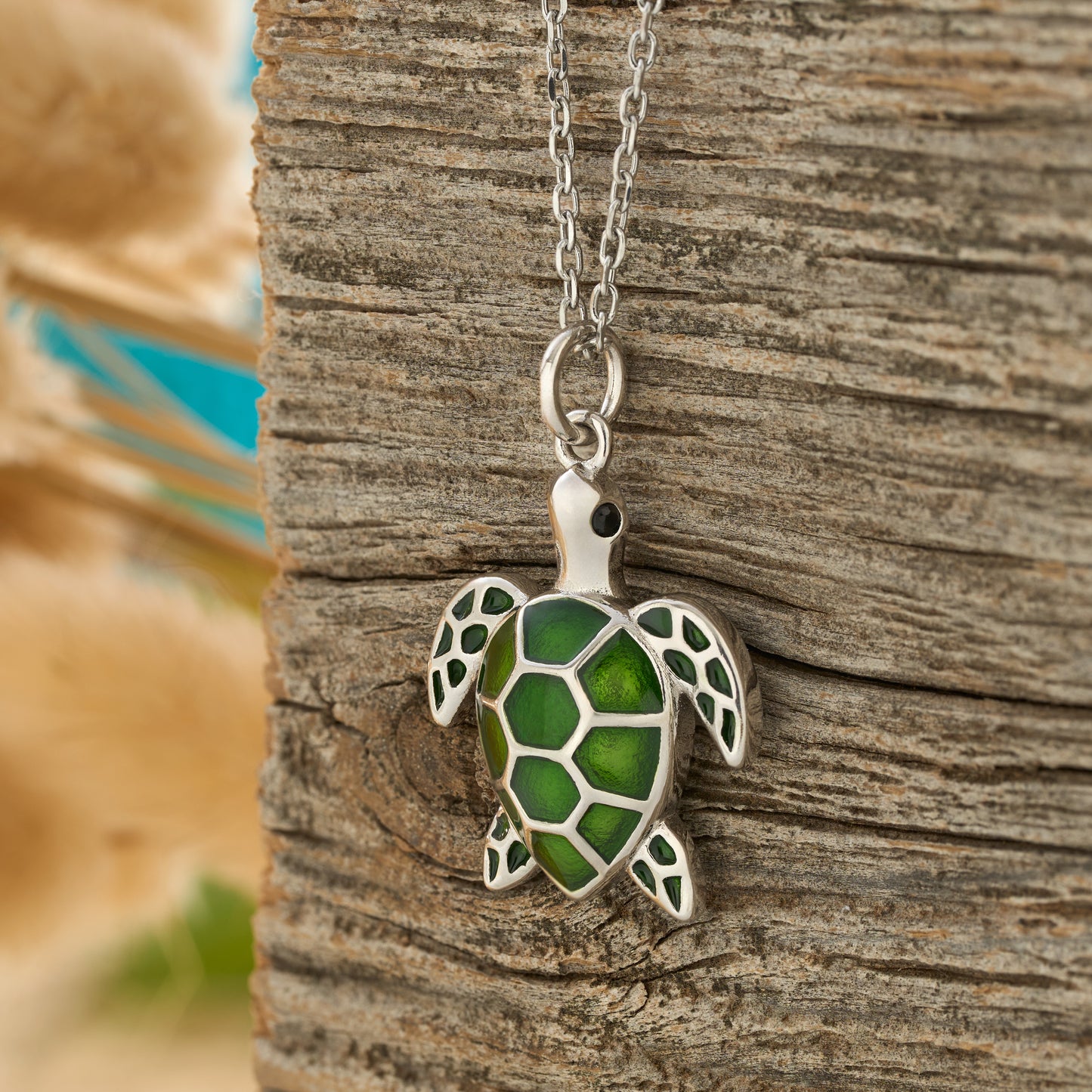 Olive Sea Turtle Necklace