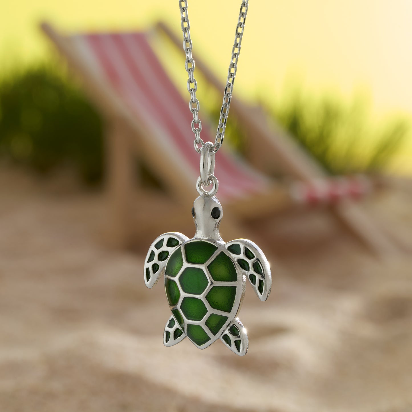 Olive Sea Turtle Necklace