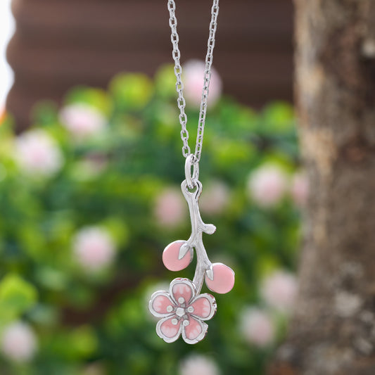Cherry Blossom Branch Necklace