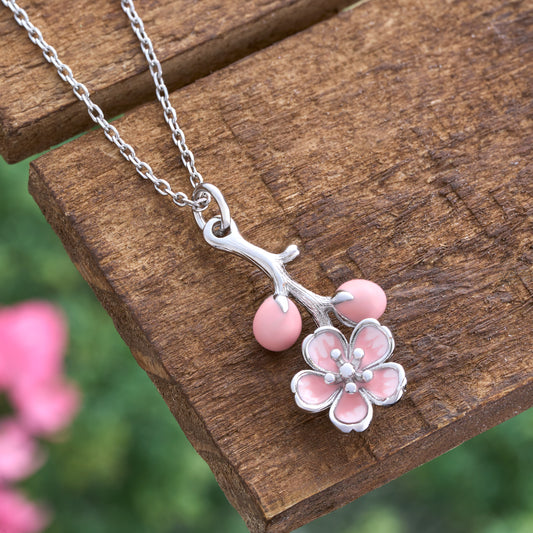 Cherry Blossom Branch Necklace