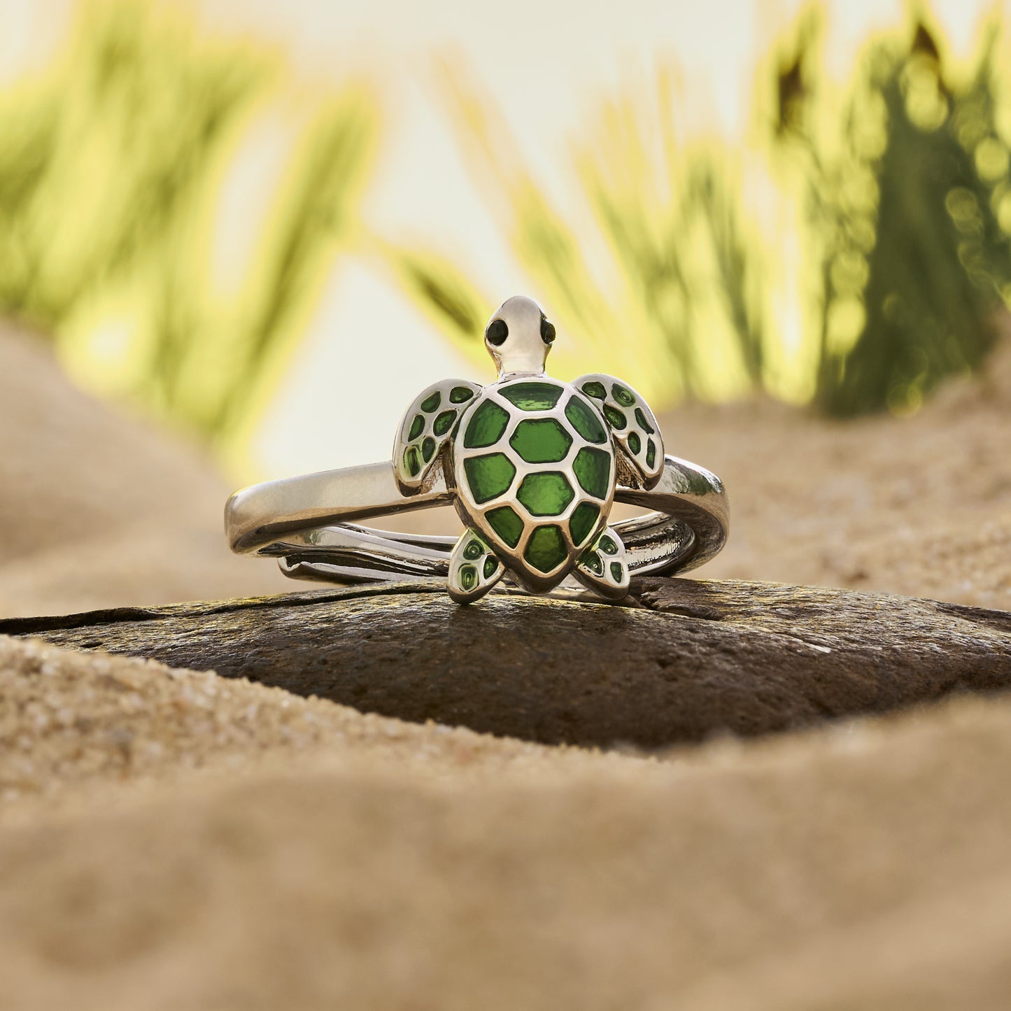 Olive Sea Turtle Ring