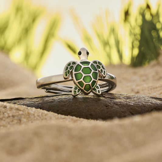 Olive Sea Turtle Ring