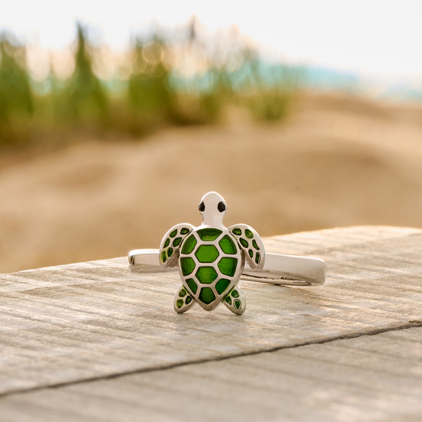 Olive Sea Turtle Ring
