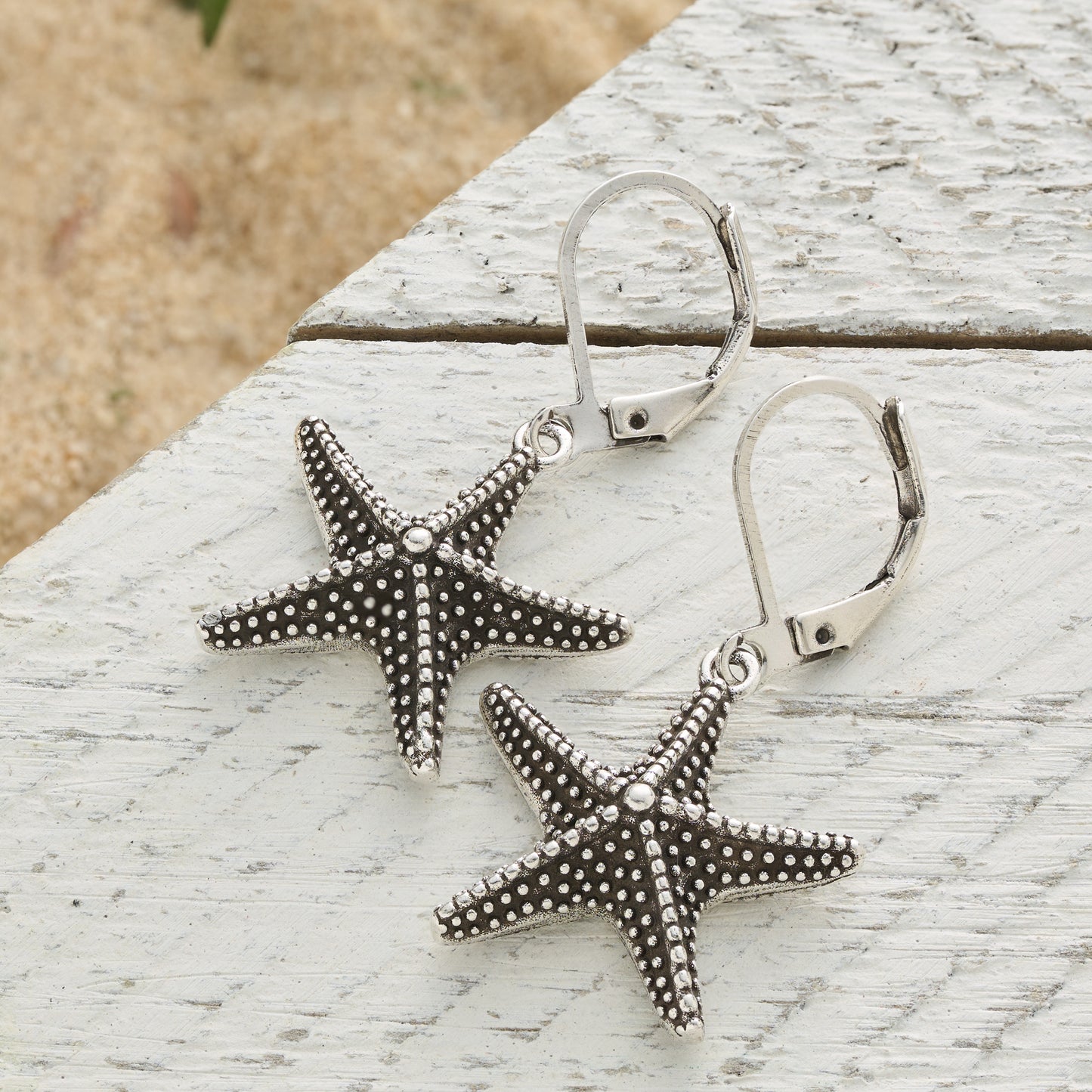 Vintage Starfish Leverback Earrings