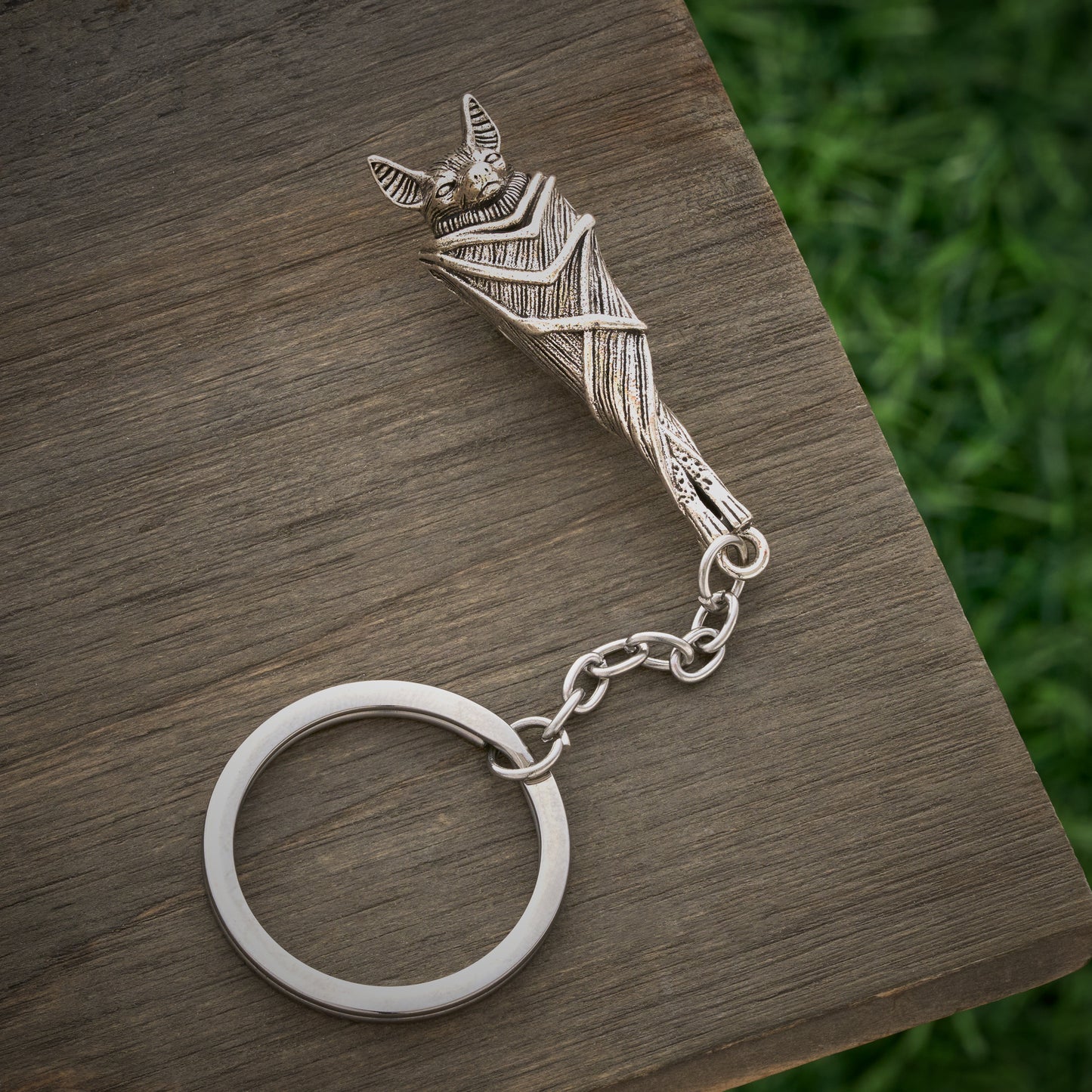 Vintage Hanging Bat Keychain