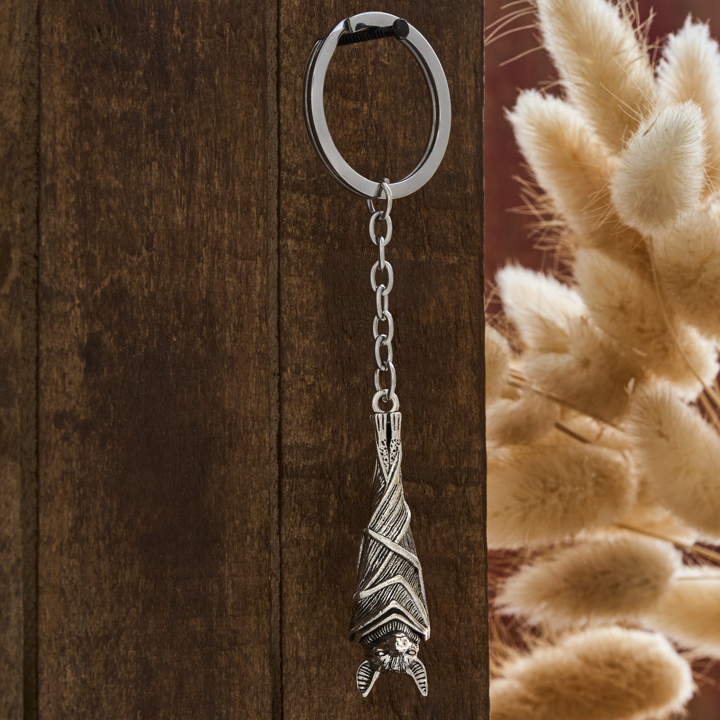 Vintage Hanging Bat Gift Set with Keychain