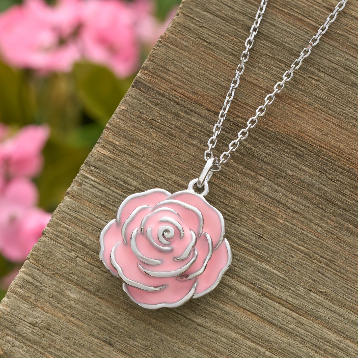 Hand-Painted Pink Rose Gift Set
