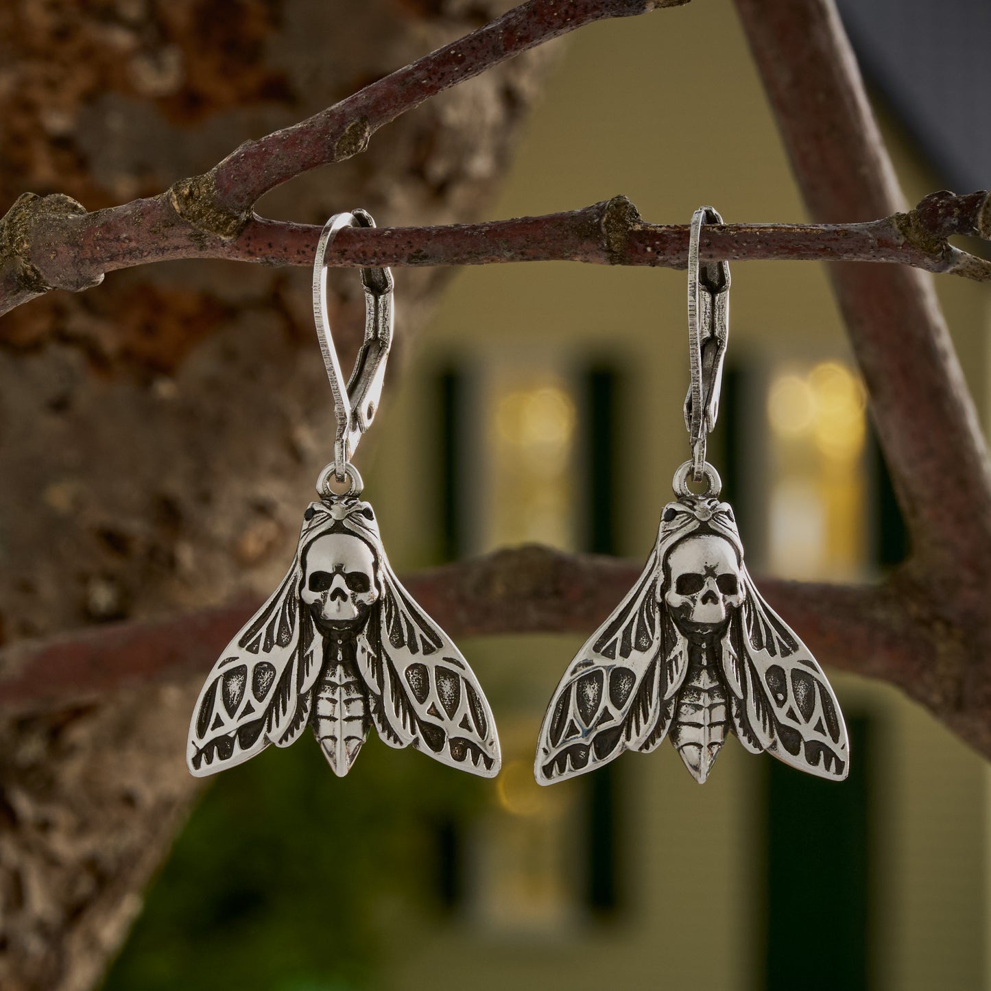 Death's-head Hawkmoth Leverback Earrings