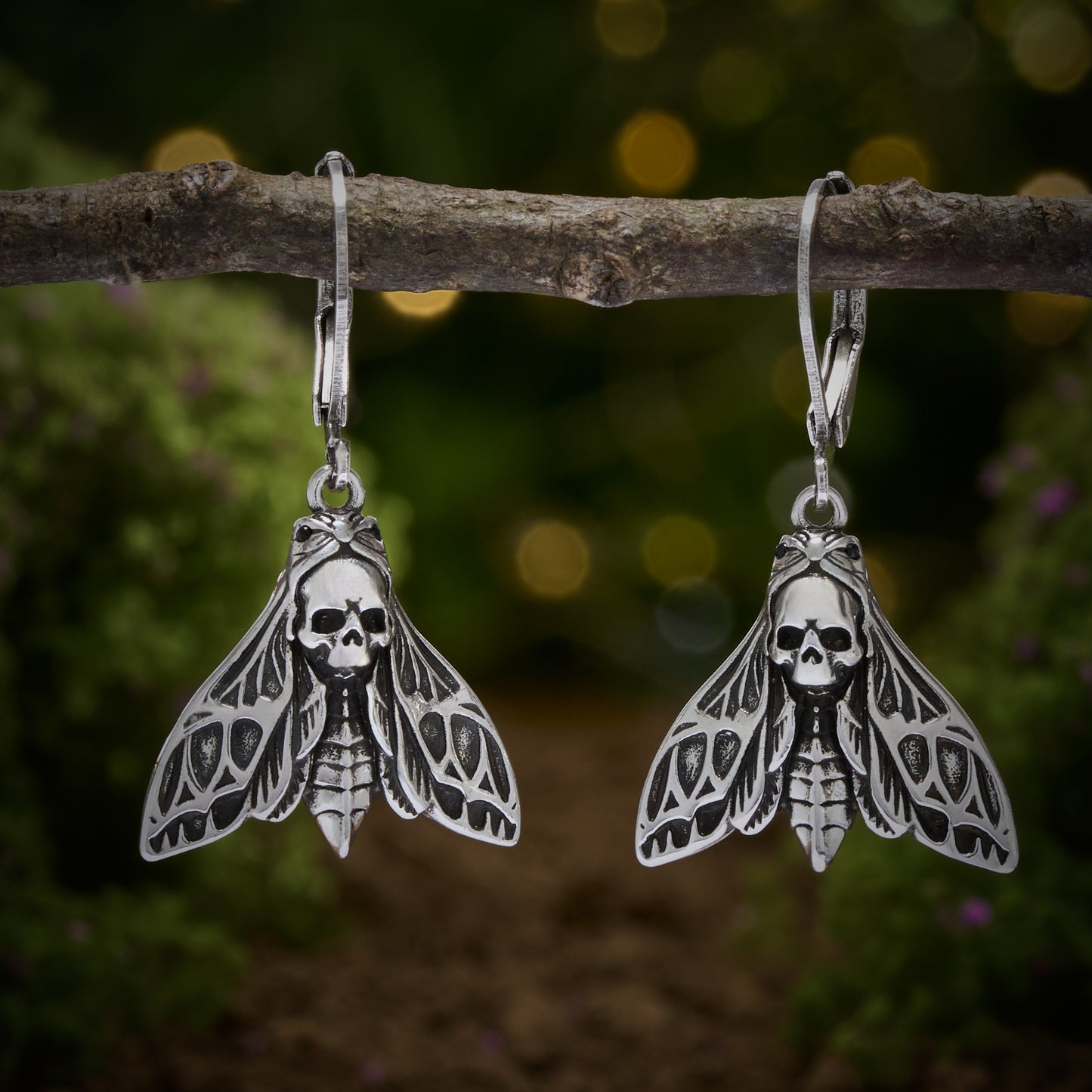 Death's-head Hawkmoth Leverback Earrings