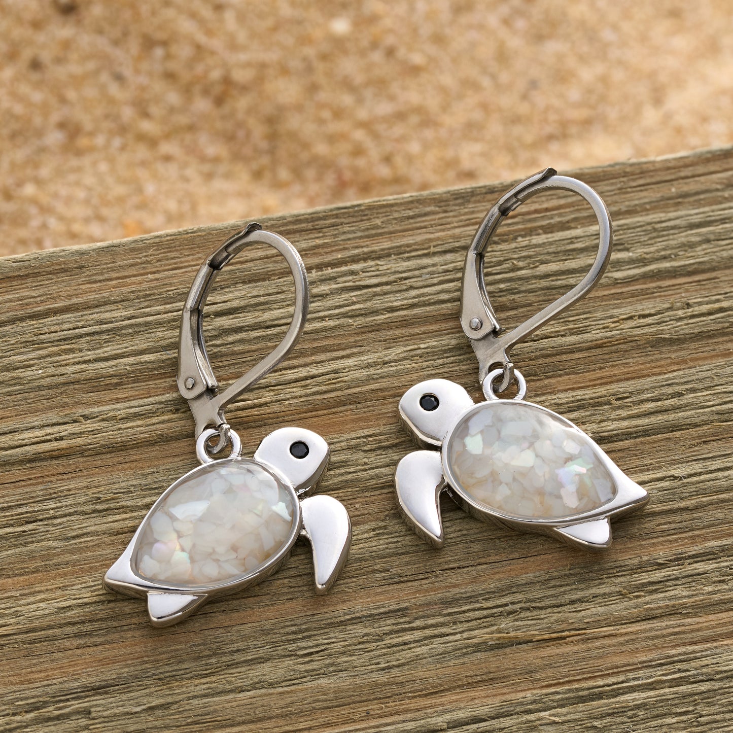 Crushed Gemstone Sea Turtle Gift Set