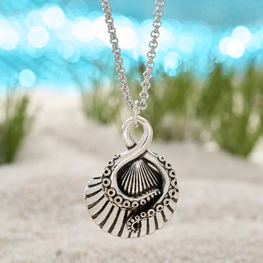 Octopus Tentacle Shell Necklace