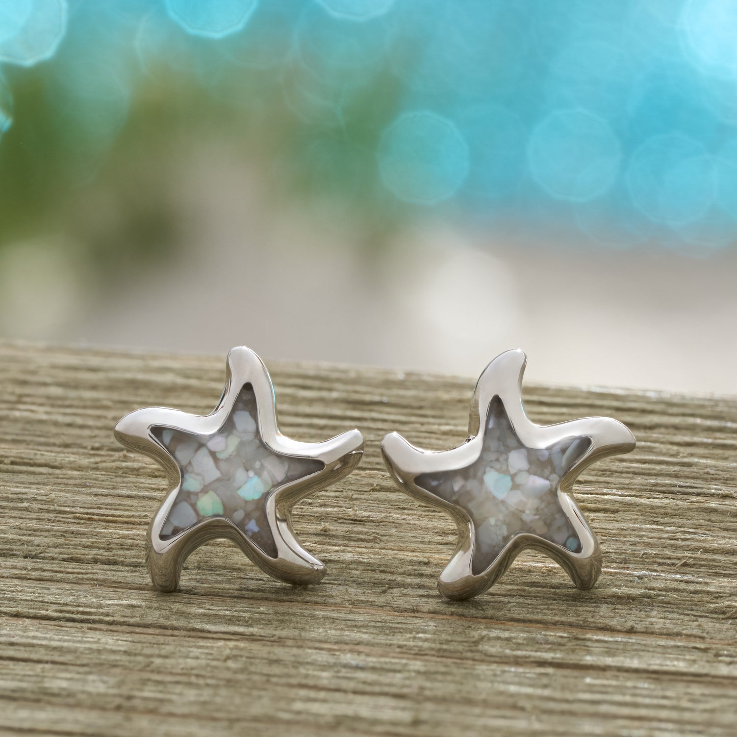 Mother of Pearl Starfish Studs