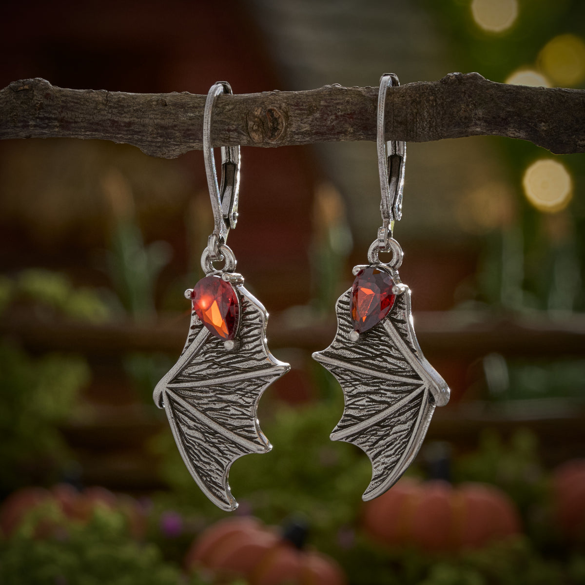 Vintage Bat Wing Leverback Earrings