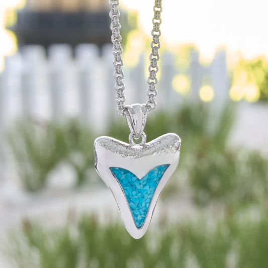Turquoise Shark Tooth Necklace