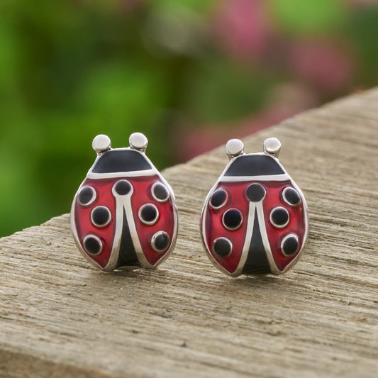 Dainty Ladybug Studs
