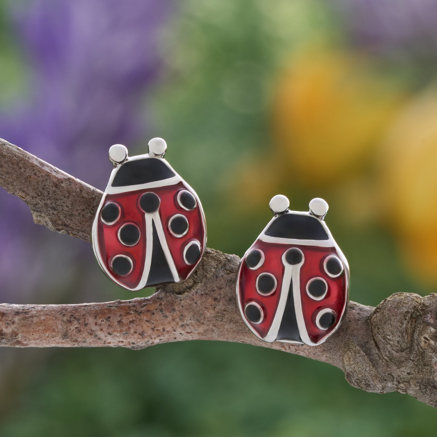 Dainty Ladybug Studs