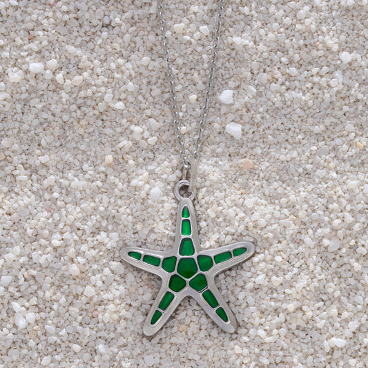 Green Starfish Necklace