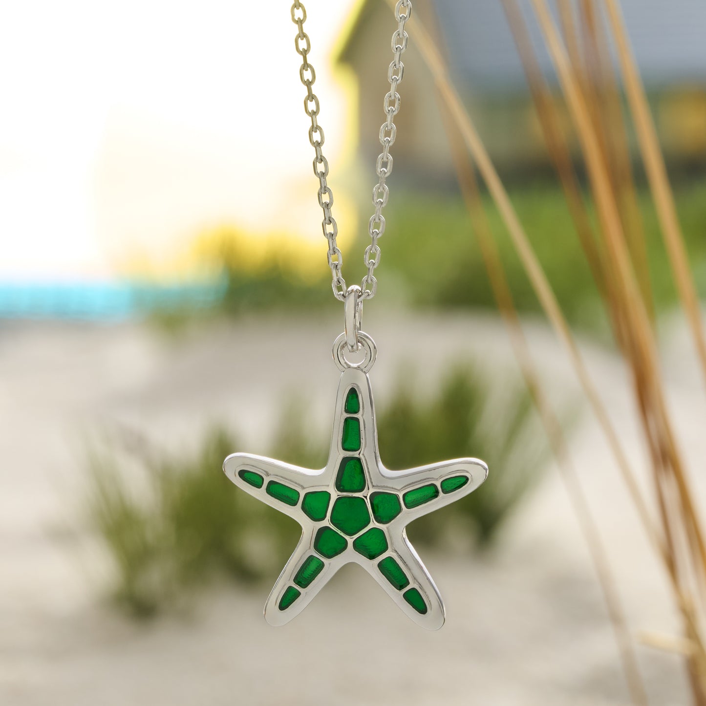 Green Starfish Necklace