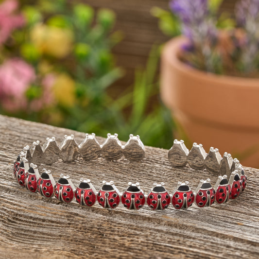Ladybug Cuff Bracelet
