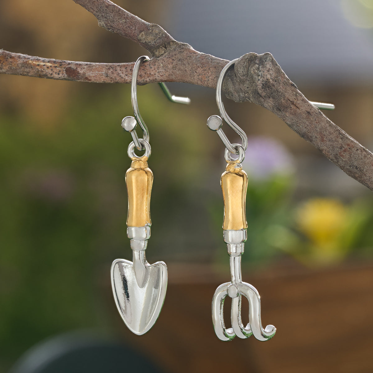 Garden Tool Earrings with French Hooks
