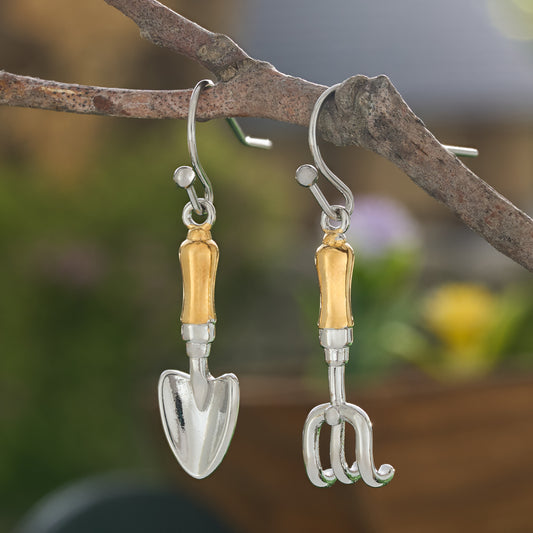 Garden Tool Earrings with French Hooks