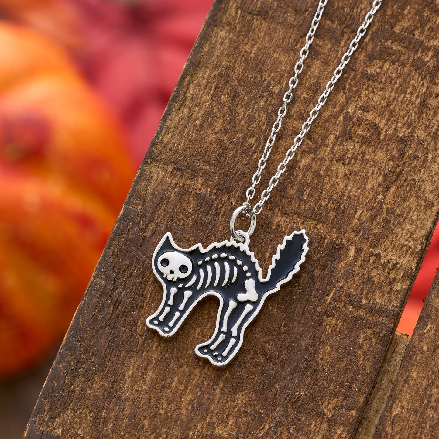 Skeleton Cat Necklace
