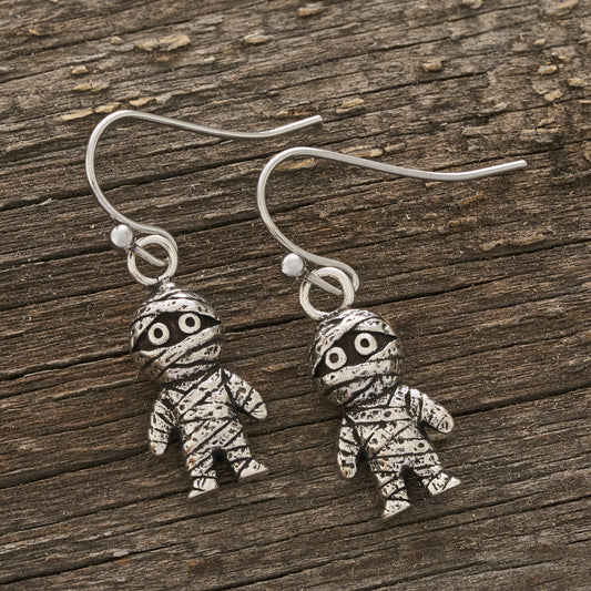 Vintage Mummy Earrings with French Hooks