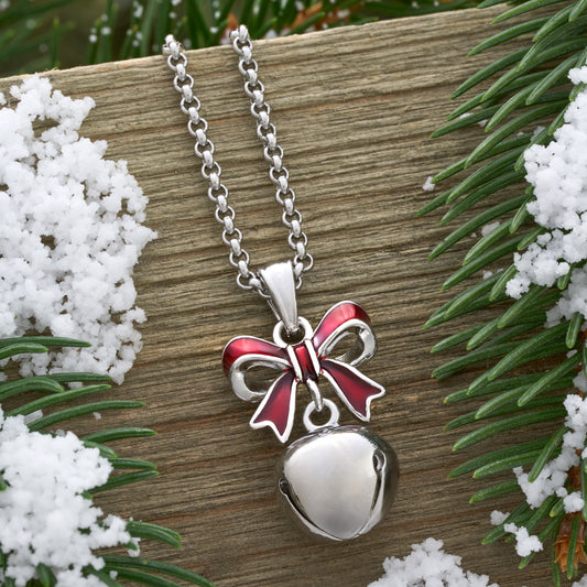Jingle Bell Bow Necklace