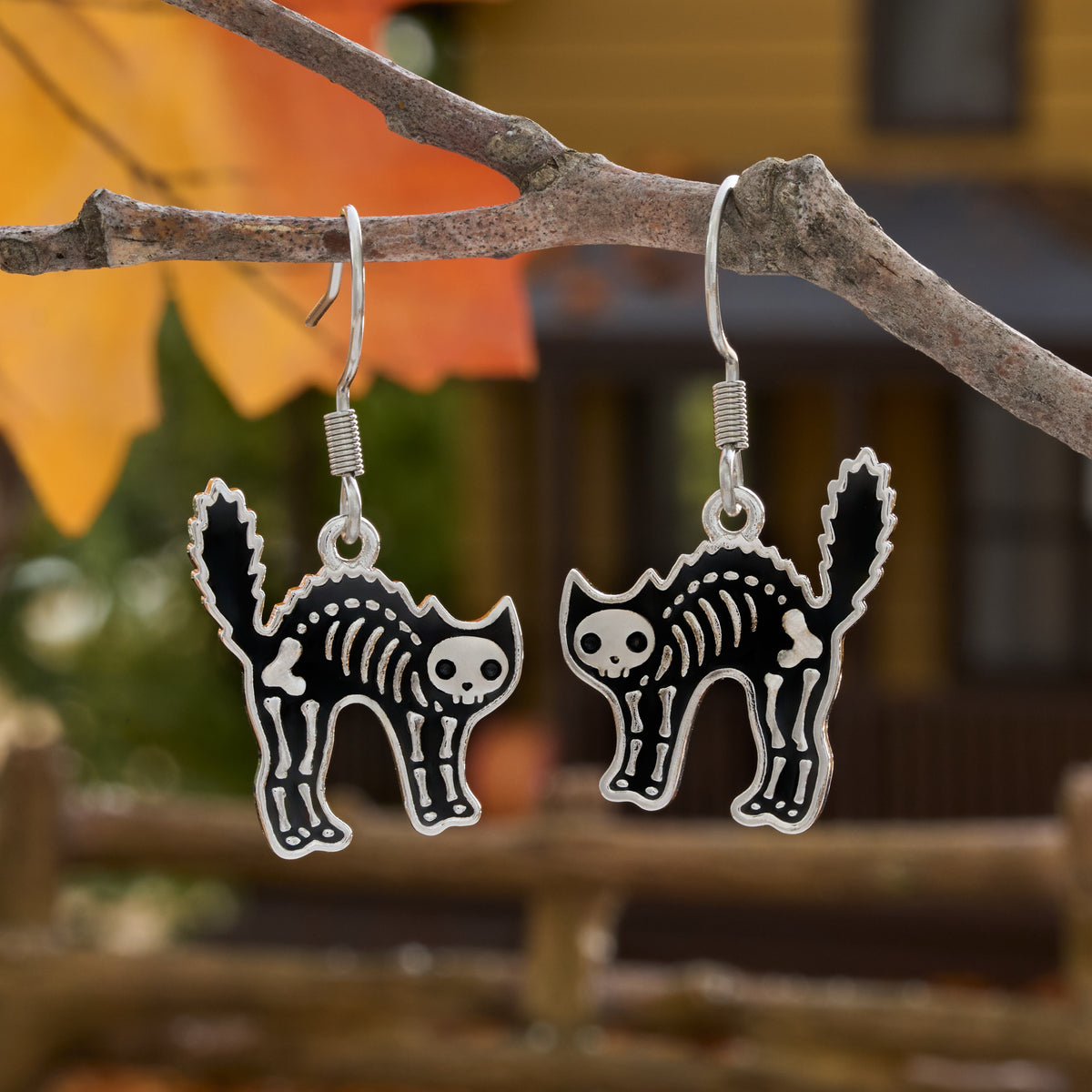 Skeleton Cat Gift Set (French Hooks)