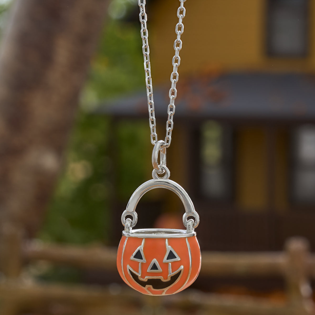 Jack-o'-Lantern Pail Necklace