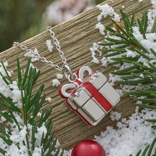 Christmas Gift Box Necklace