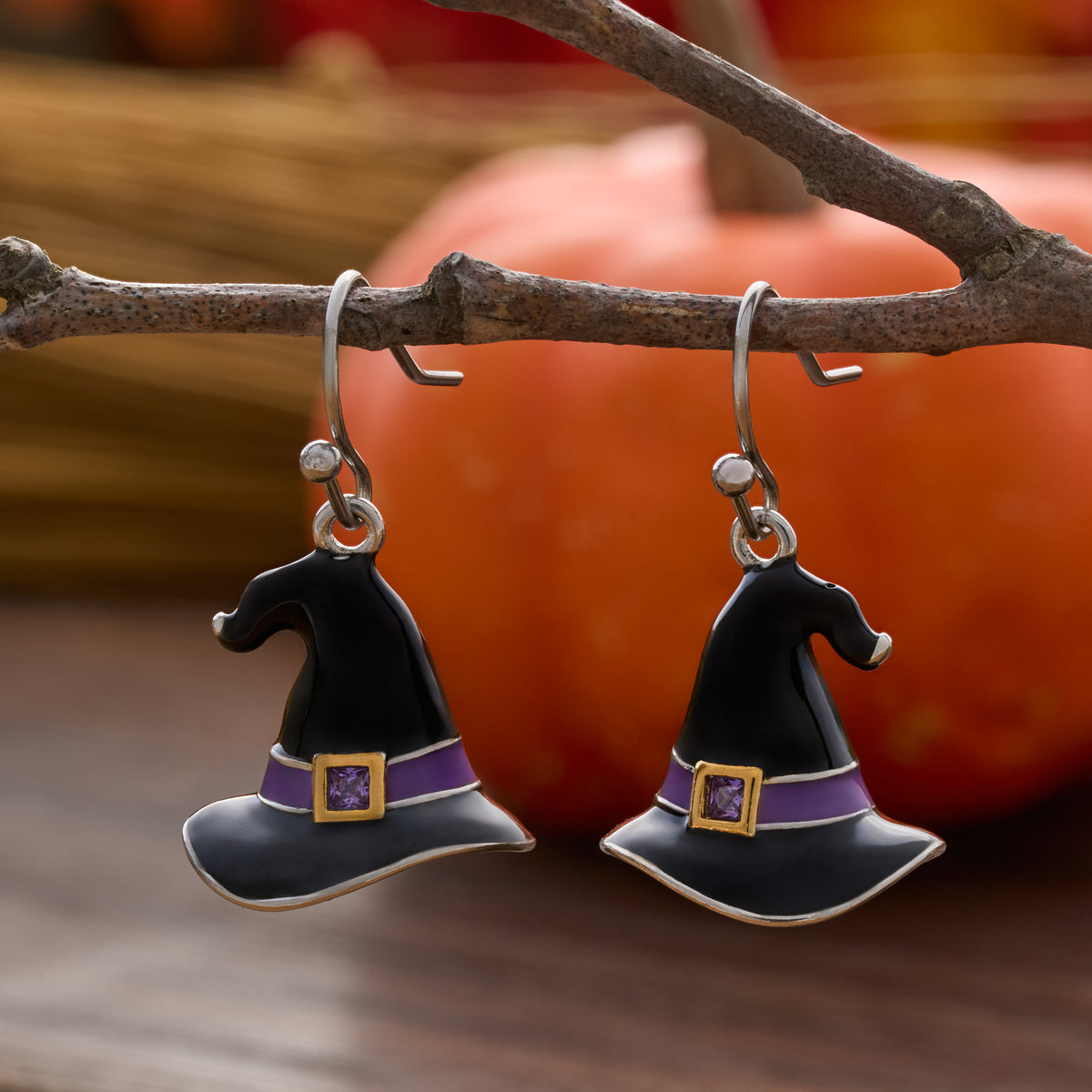 Enamel Witch Hat Gift Set (French Hooks)