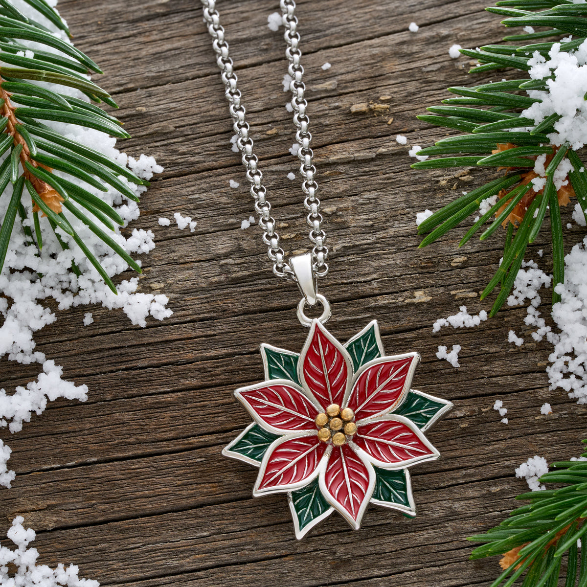 Poinsettia Necklace