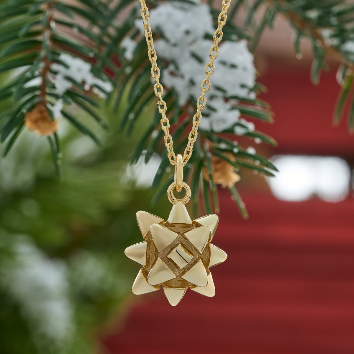 Gold Gift Bow Set (Leverbacks)