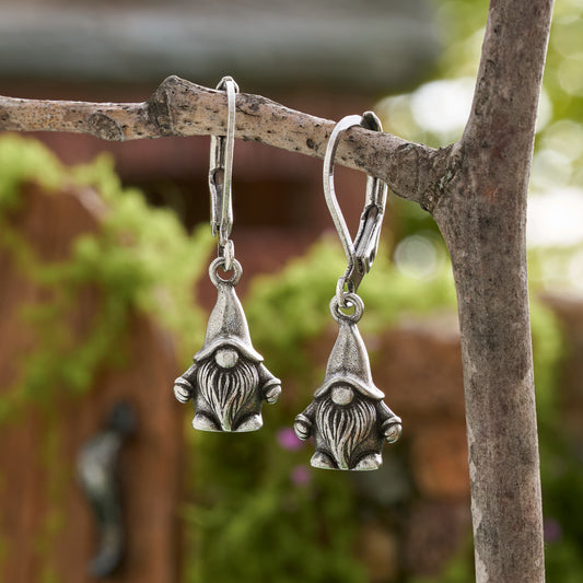 Vintage Dainty 3D Garden Gnome Earrings