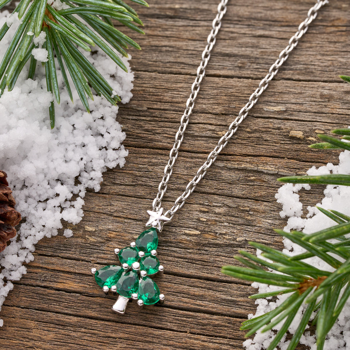 Dainty CZ Christmas Tree Gift Set (Leverbacks)
