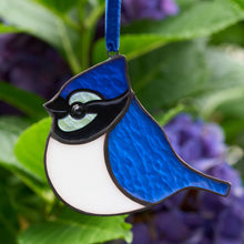 Load image into Gallery viewer, Stained Glass Blue Jay Ornament