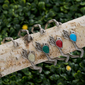 Vintage Glass Birdie Branch Bracelet Gift Set