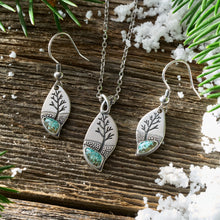 Load image into Gallery viewer, Sterling Silver Turquoise Leaf Tree Bundle