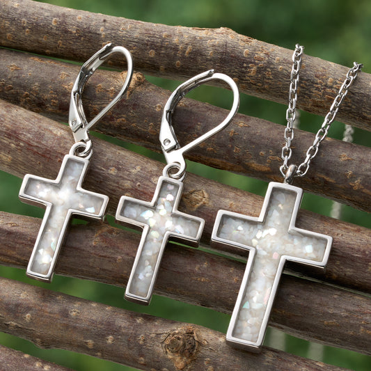 Mother of Pearl Cross Gift Set