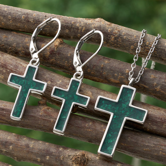 Malachite Cross Gift Set