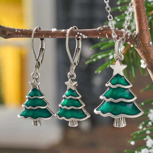 Enamel Christmas Tree Gift Set