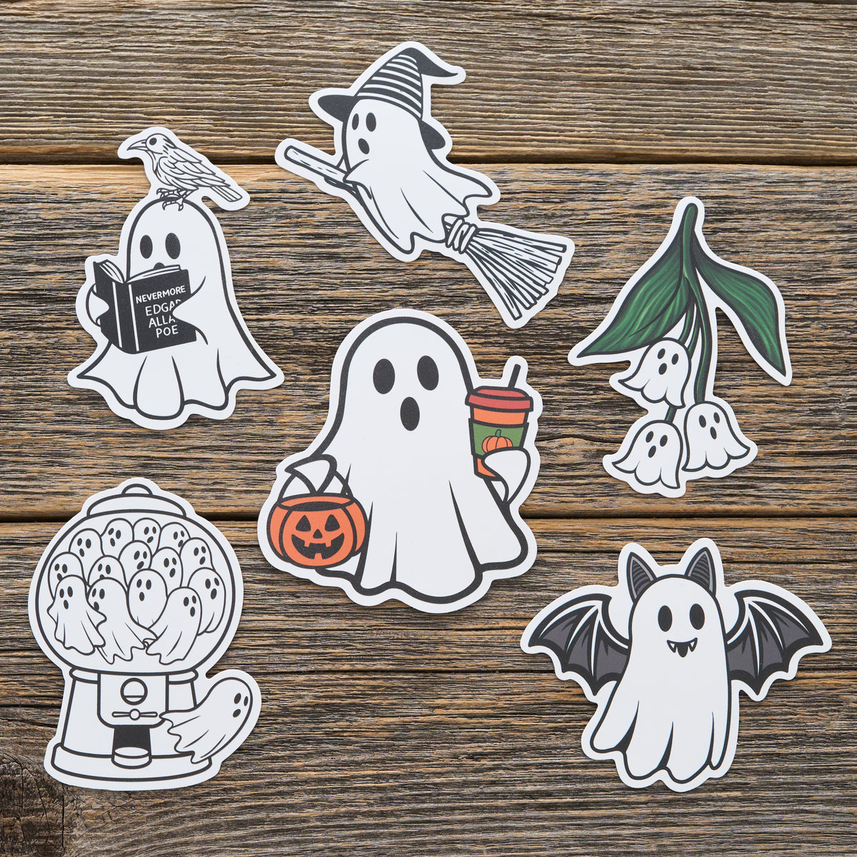 Halloween Ghost Sticker Pack (6pcs)