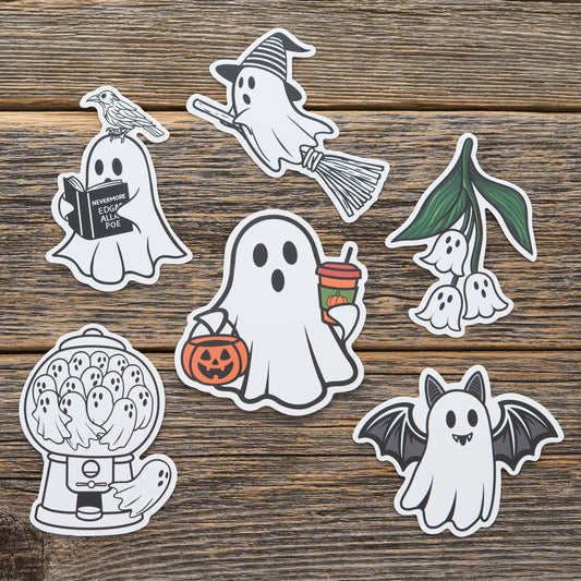 Halloween Ghost Sticker Pack (6pcs)