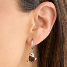 Load image into Gallery viewer, American Bald Eagle Hoop Earrings