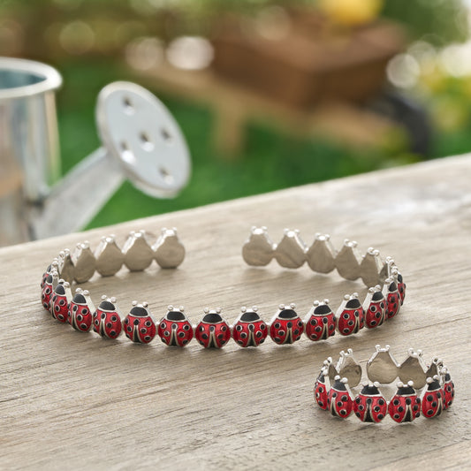 Ladybug Ring and Cuff Gift Set