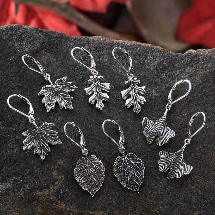 Leverback Vintage Leaf Earrings Bundle